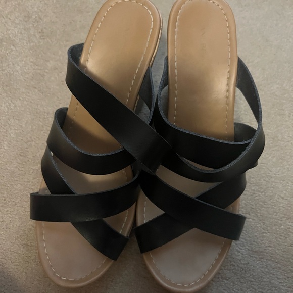 Strappy Tall Wedge slip ons - size 12 - Picture 2 of 2